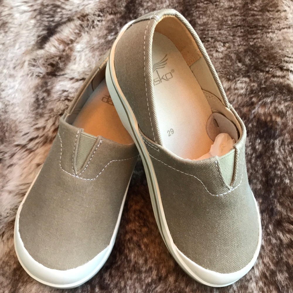 Dansko Canvas Slip On in Sand Color